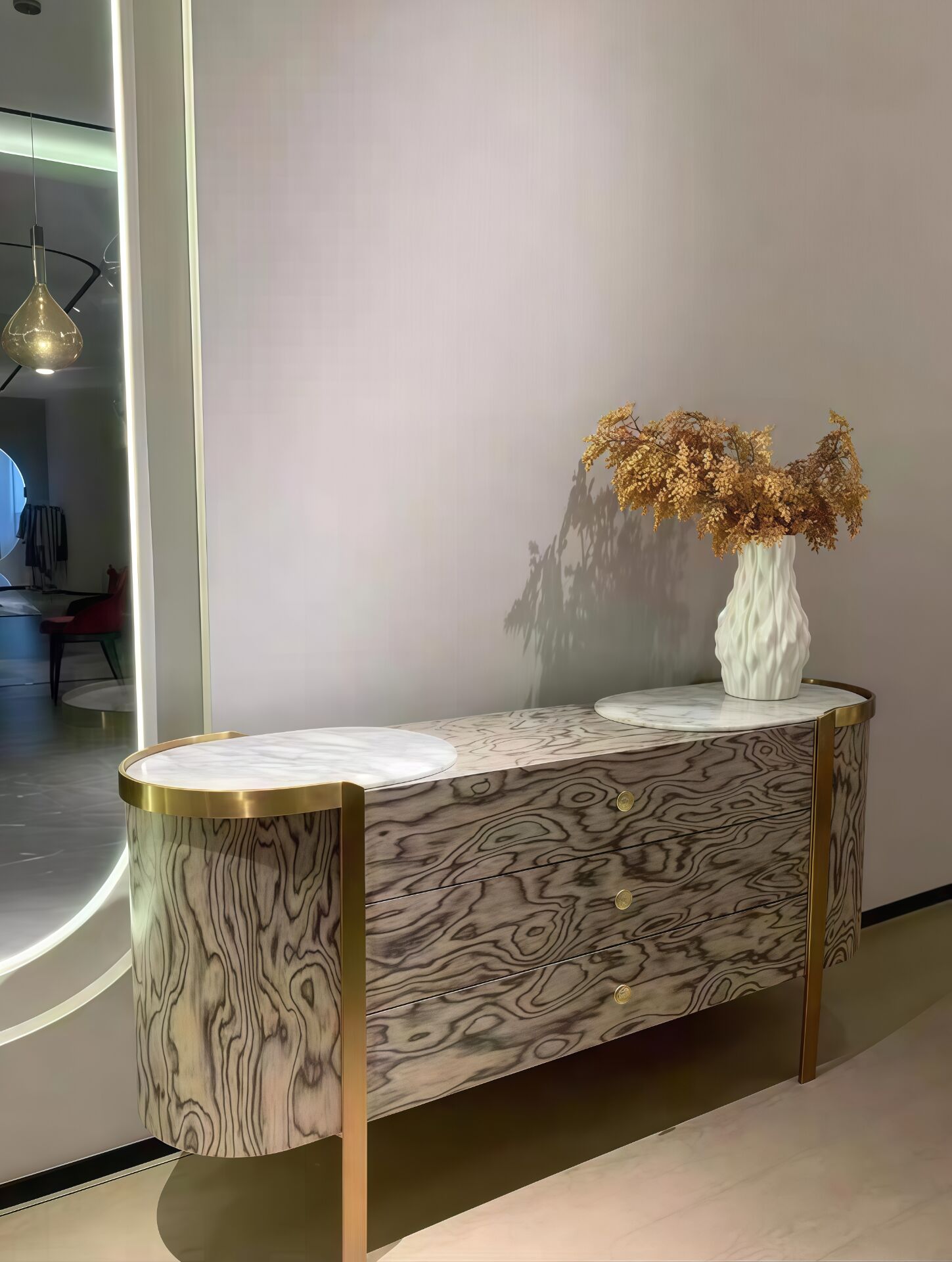 Doris Modern High End Solid Wood Artistic Household Sideboard