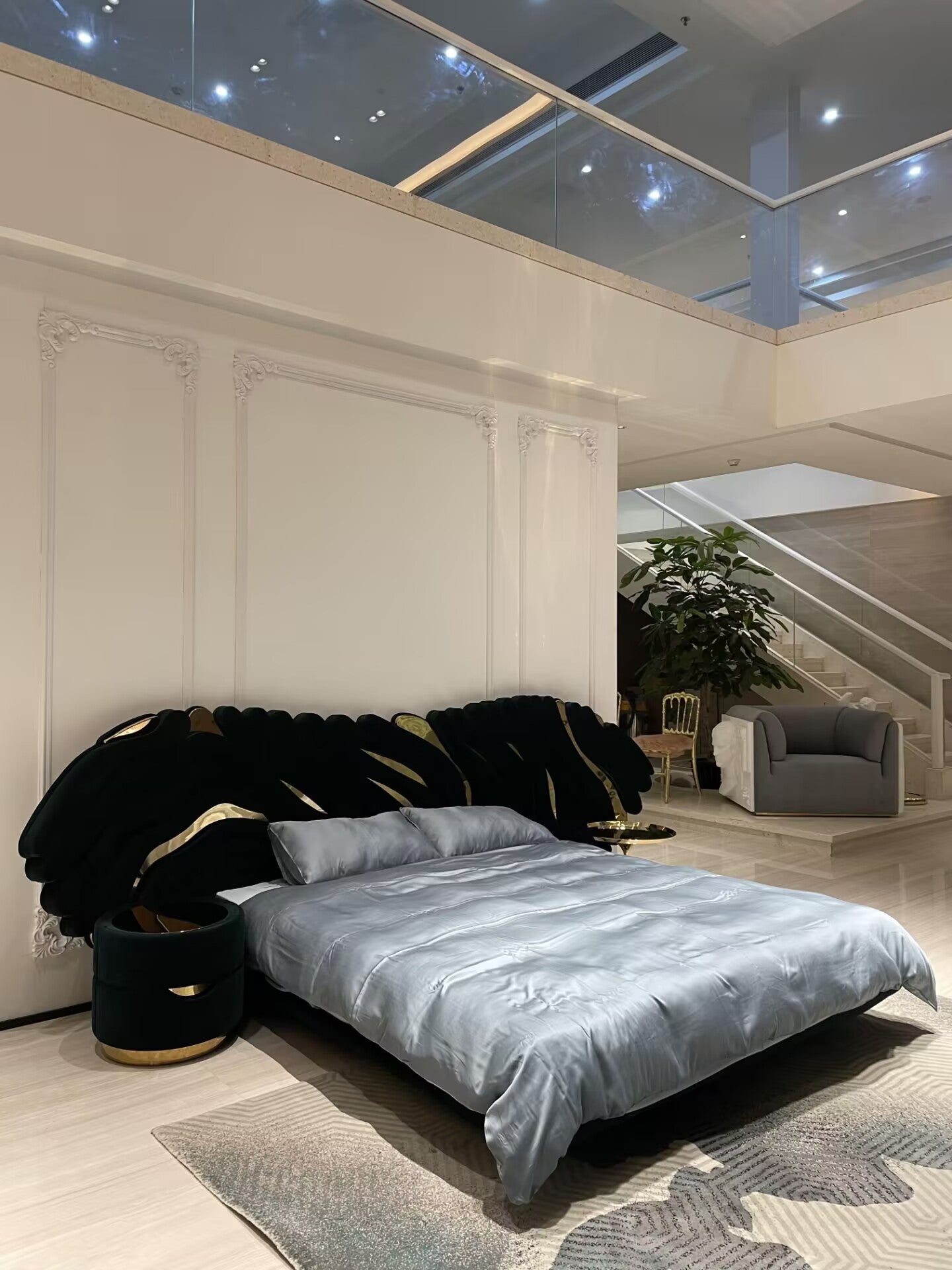 Douro Luxury Matte Genuine Leather Simplicity Double Bed