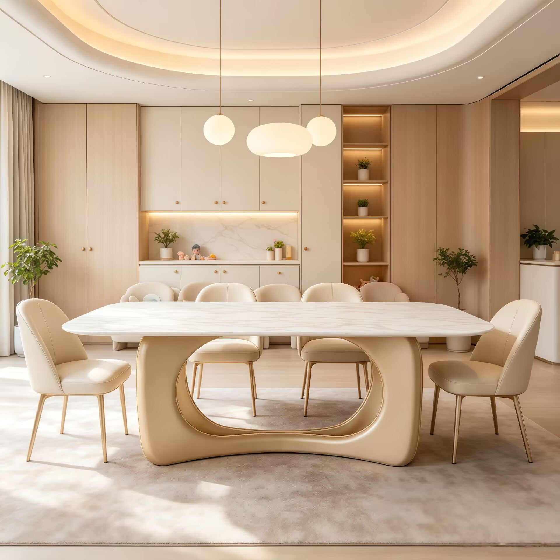 Eero Artistic Upscale Customize Marble Rectangle Dining Table