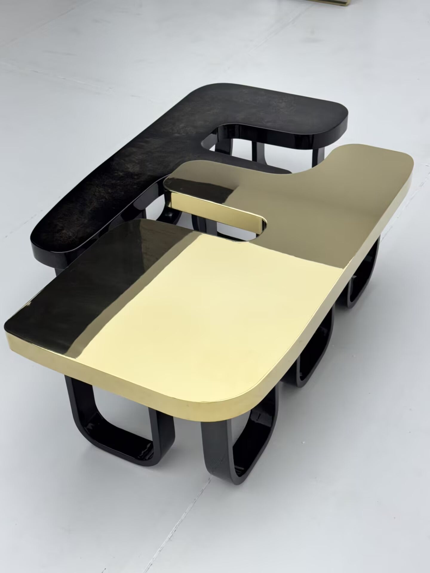 Efo Living Room Minimalism Stainless Steel Combination Coffee Table