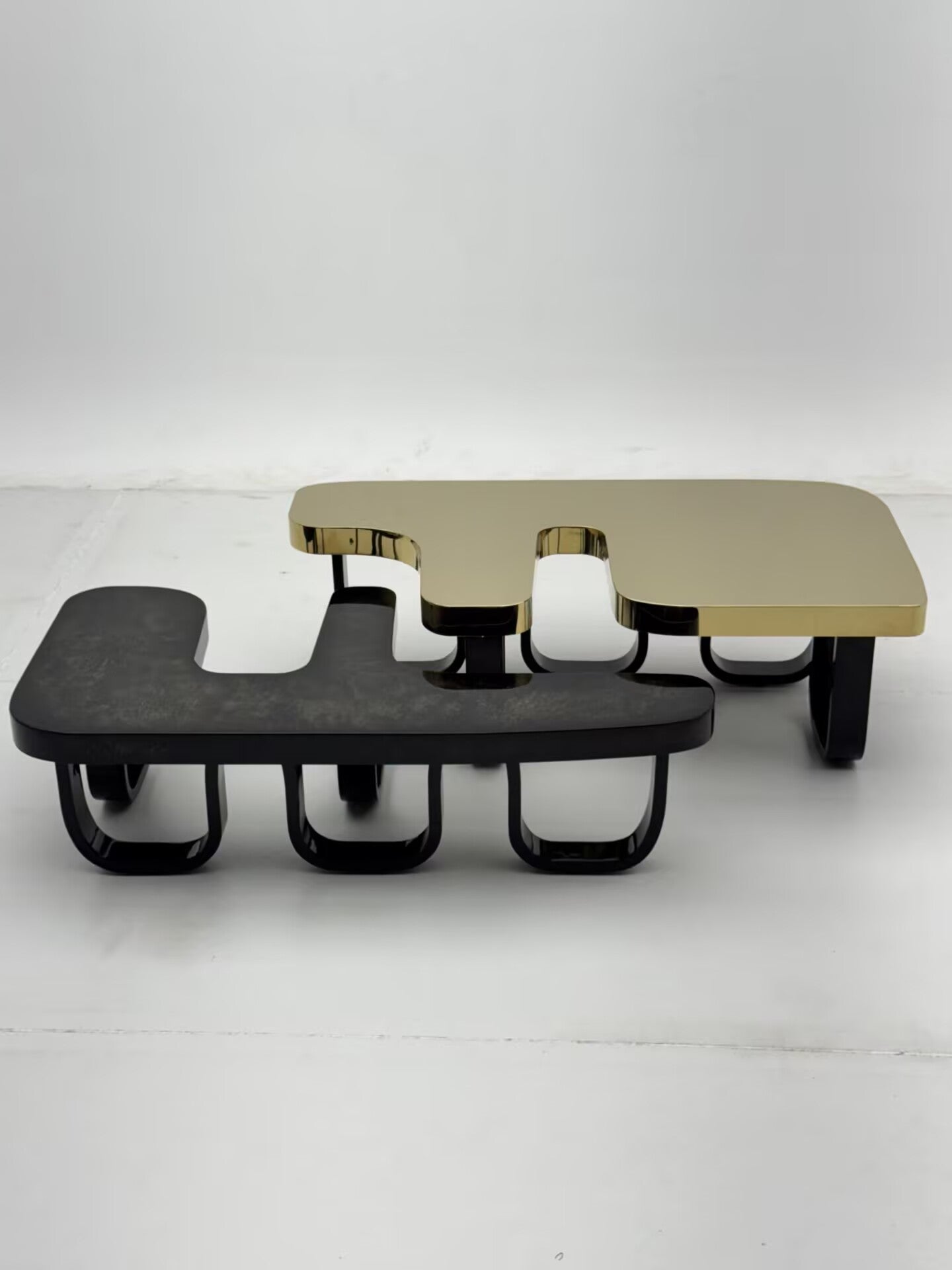 Efo Living Room Minimalism Stainless Steel Combination Coffee Table