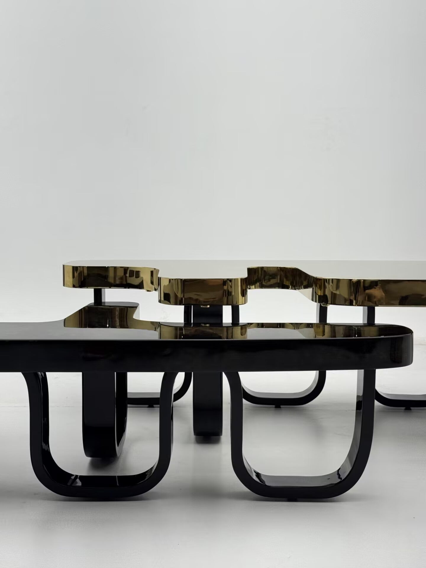 Efo Living Room Minimalism Stainless Steel Combination Coffee Table