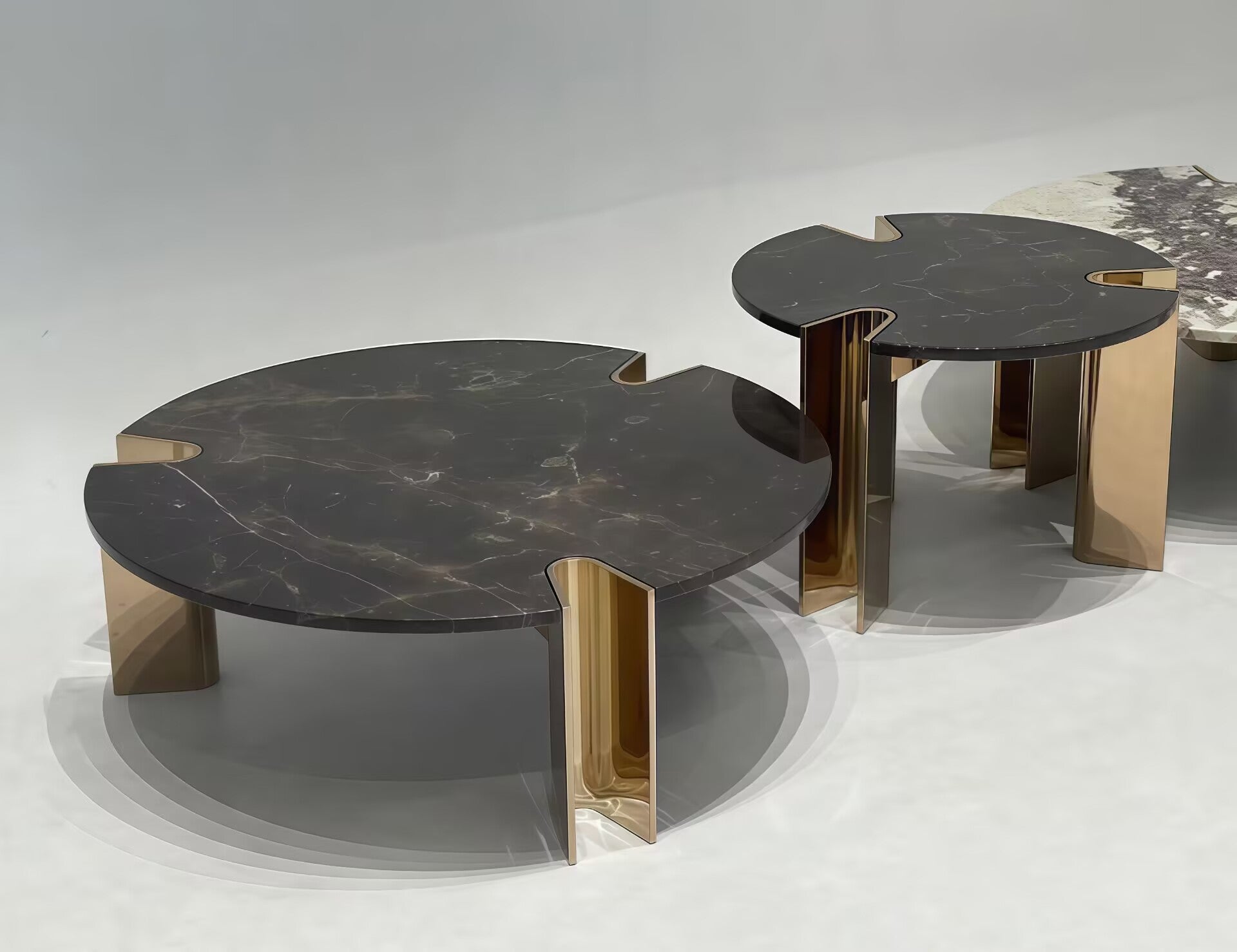 Egmont Italian Luxurious Living Room Art Metal Marble Coffee Table