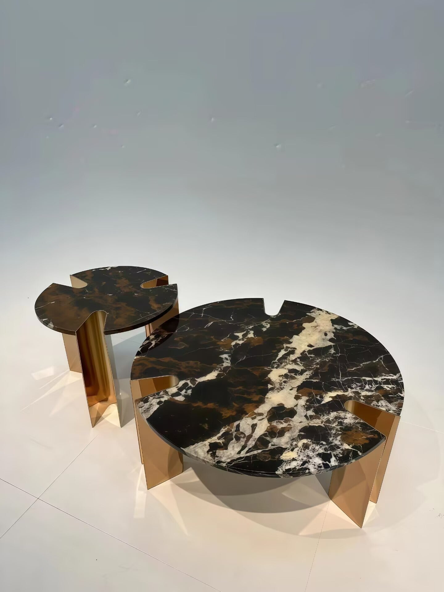 Egmont Italian Luxurious Living Room Art Metal Marble Coffee Table