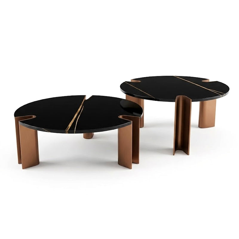 Egmont Italian Luxurious Living Room Art Metal Marble Coffee Table