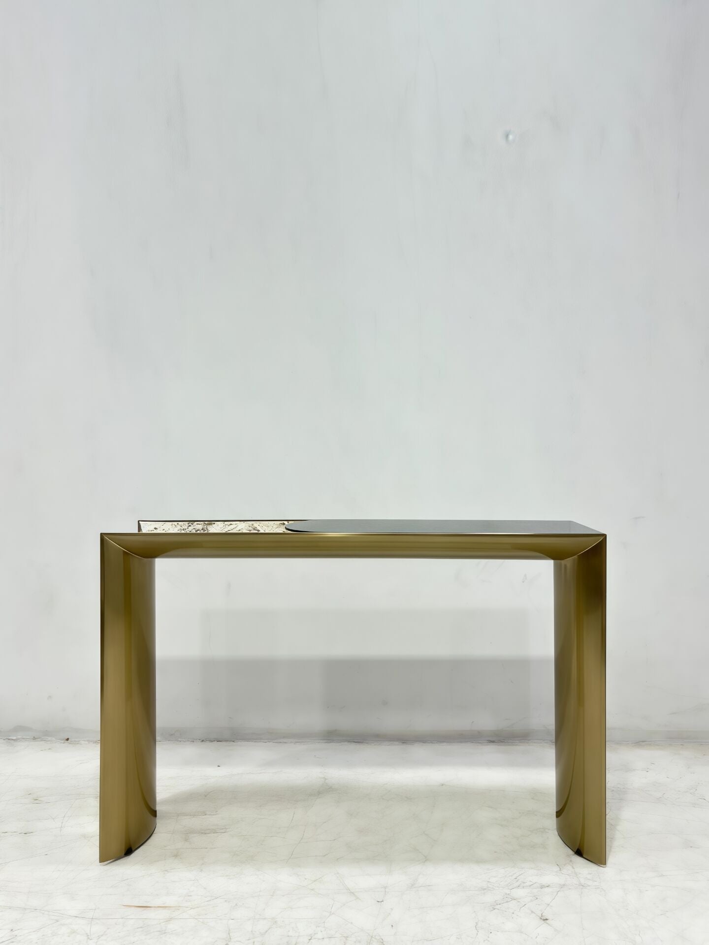 Ekos Luxury Marble Modern Minimalist Stainless Steel Console