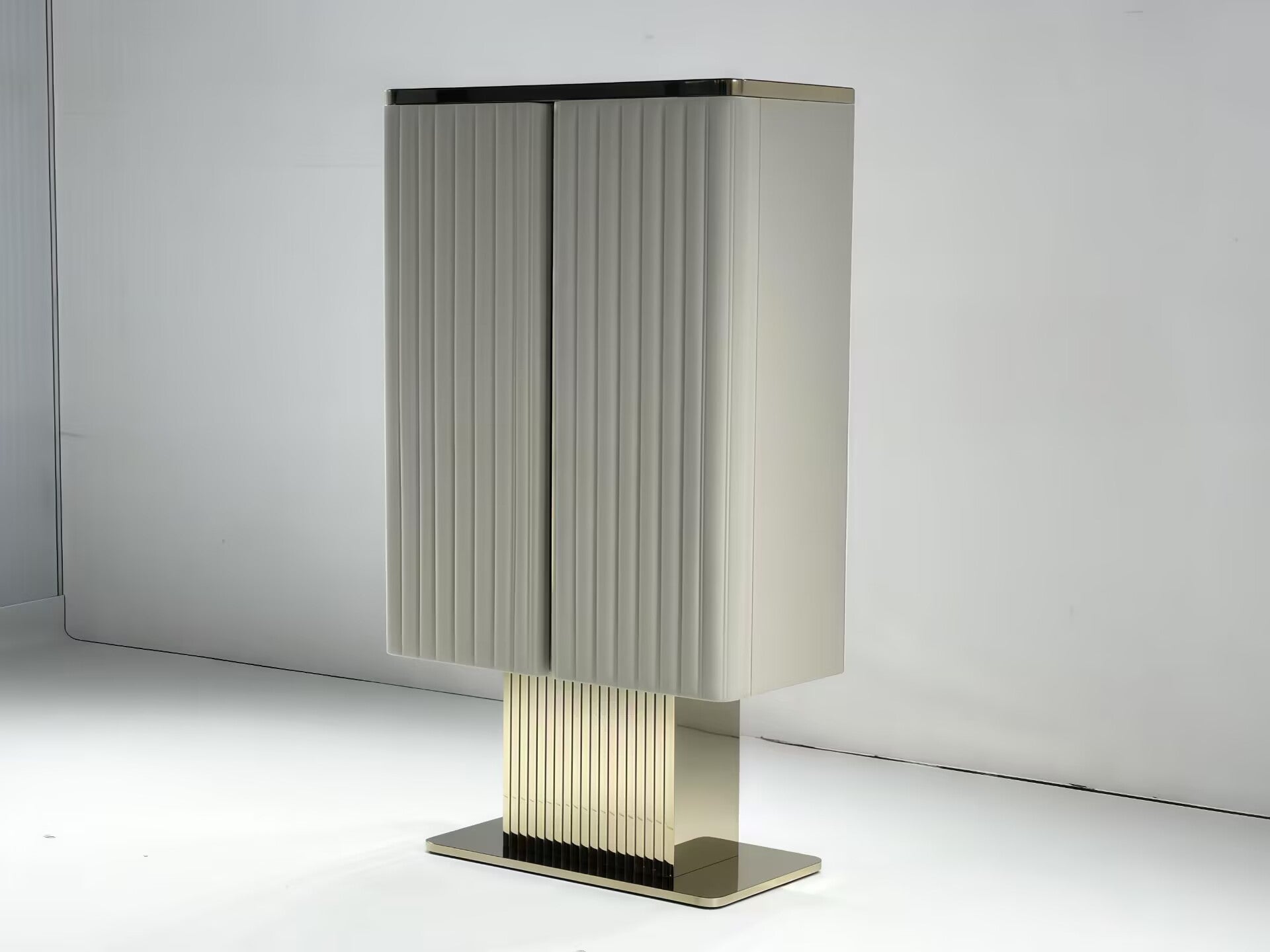 Elite Unique Creativity High-End Solid Wood Metal Wine Cabinet