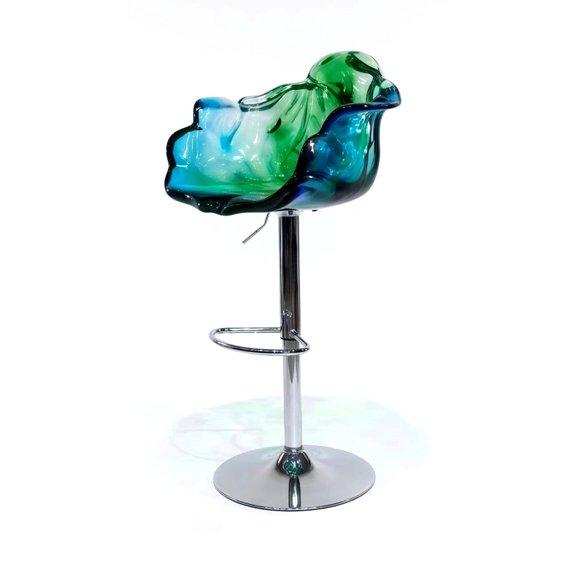 Ella Designer Creativity Resin Petal Rotary Lifting Bar Stool