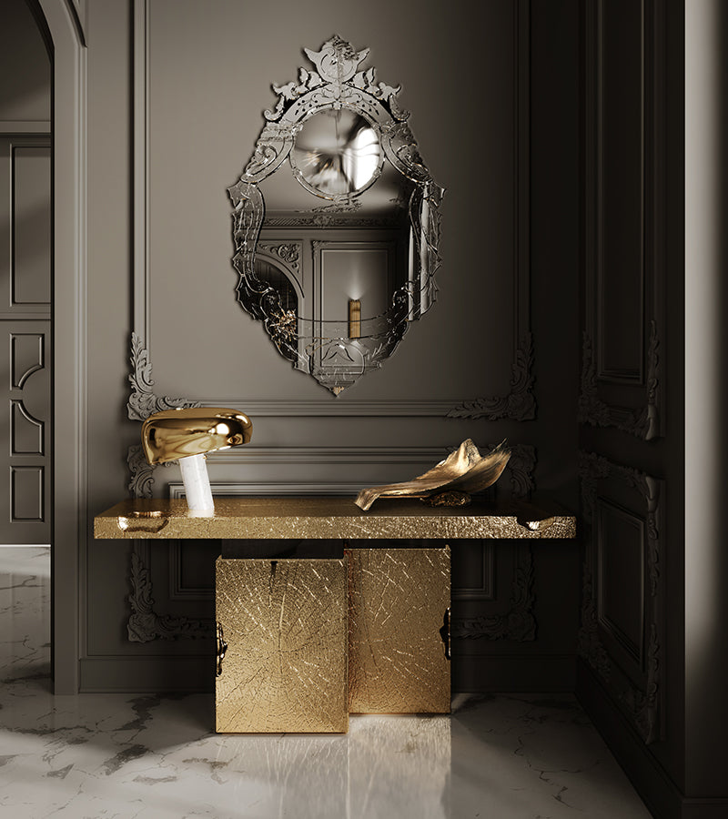 EMPIRE III Luxurious brass etching CONSOLE