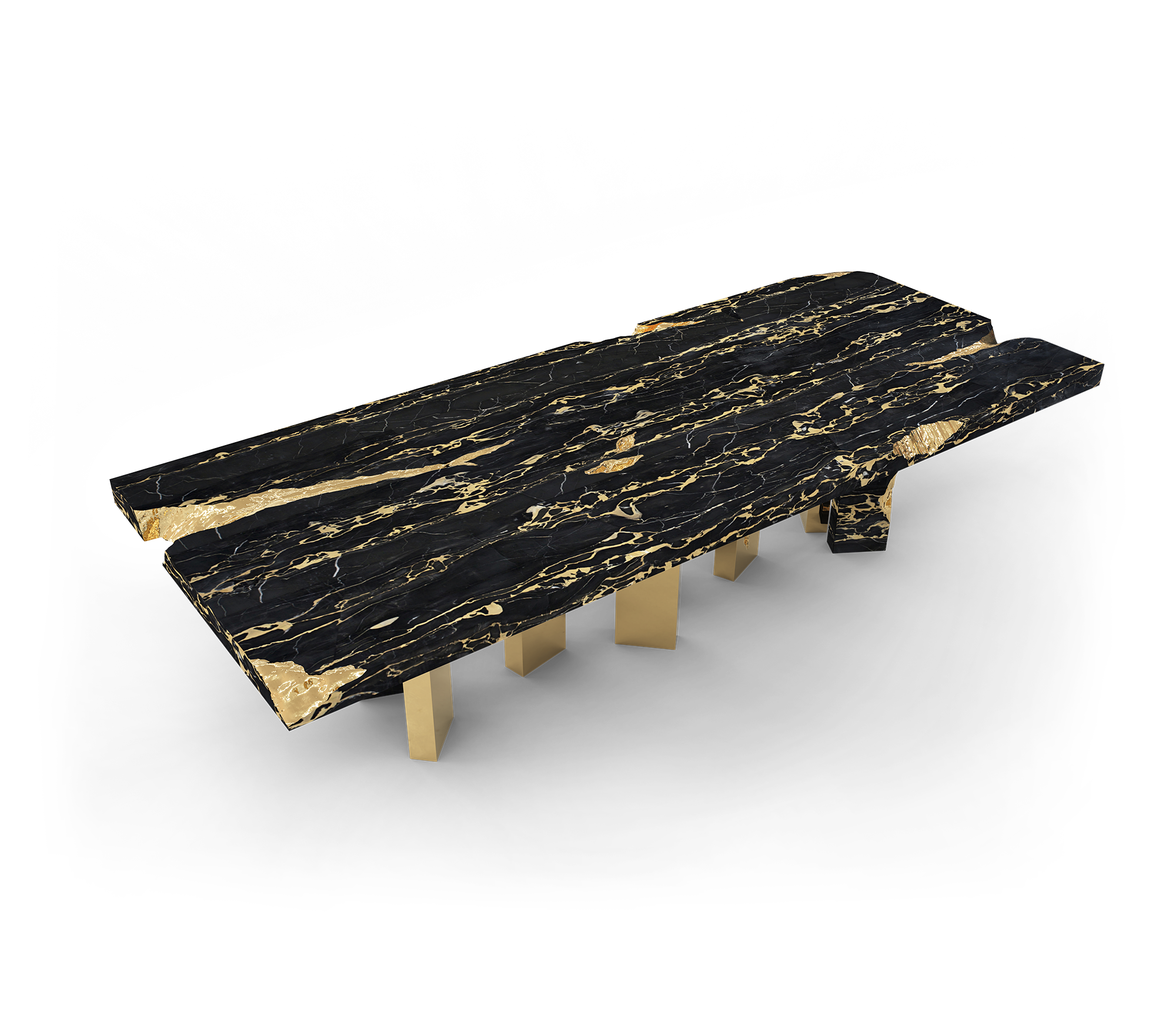 Brass Solid wood EMPIRE DINING TABLE