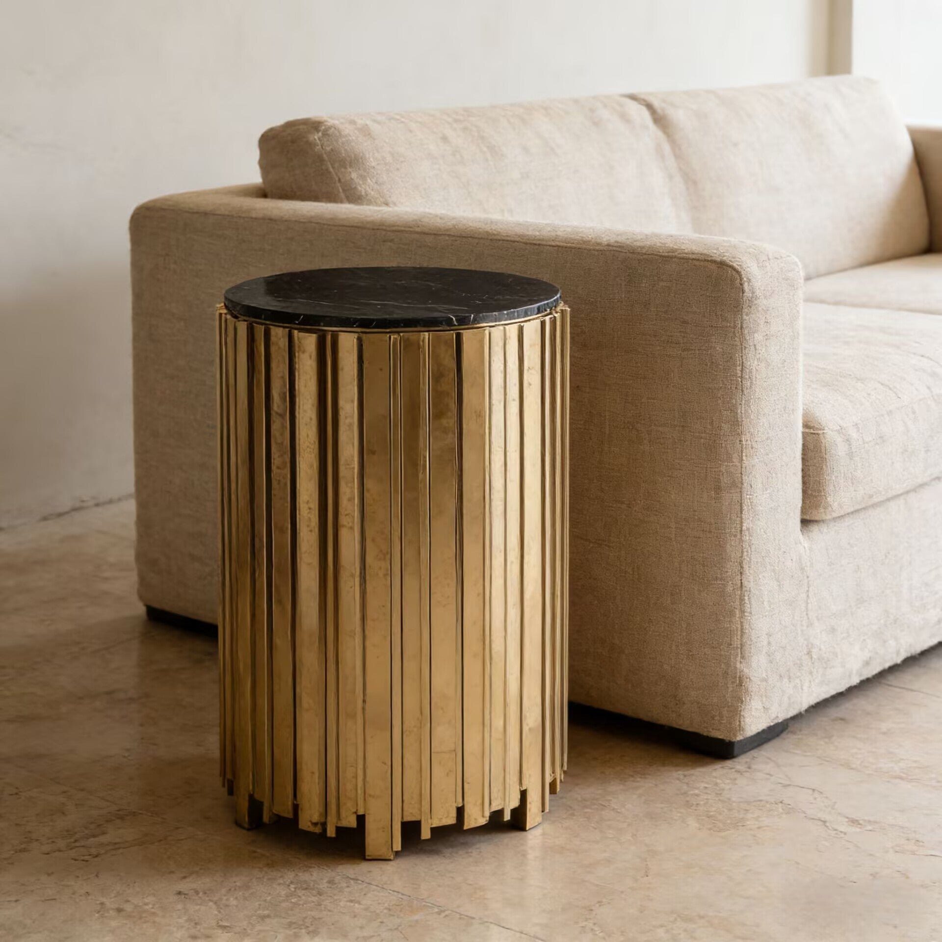 Empire Irregular High-End Marble Small Round Side Table