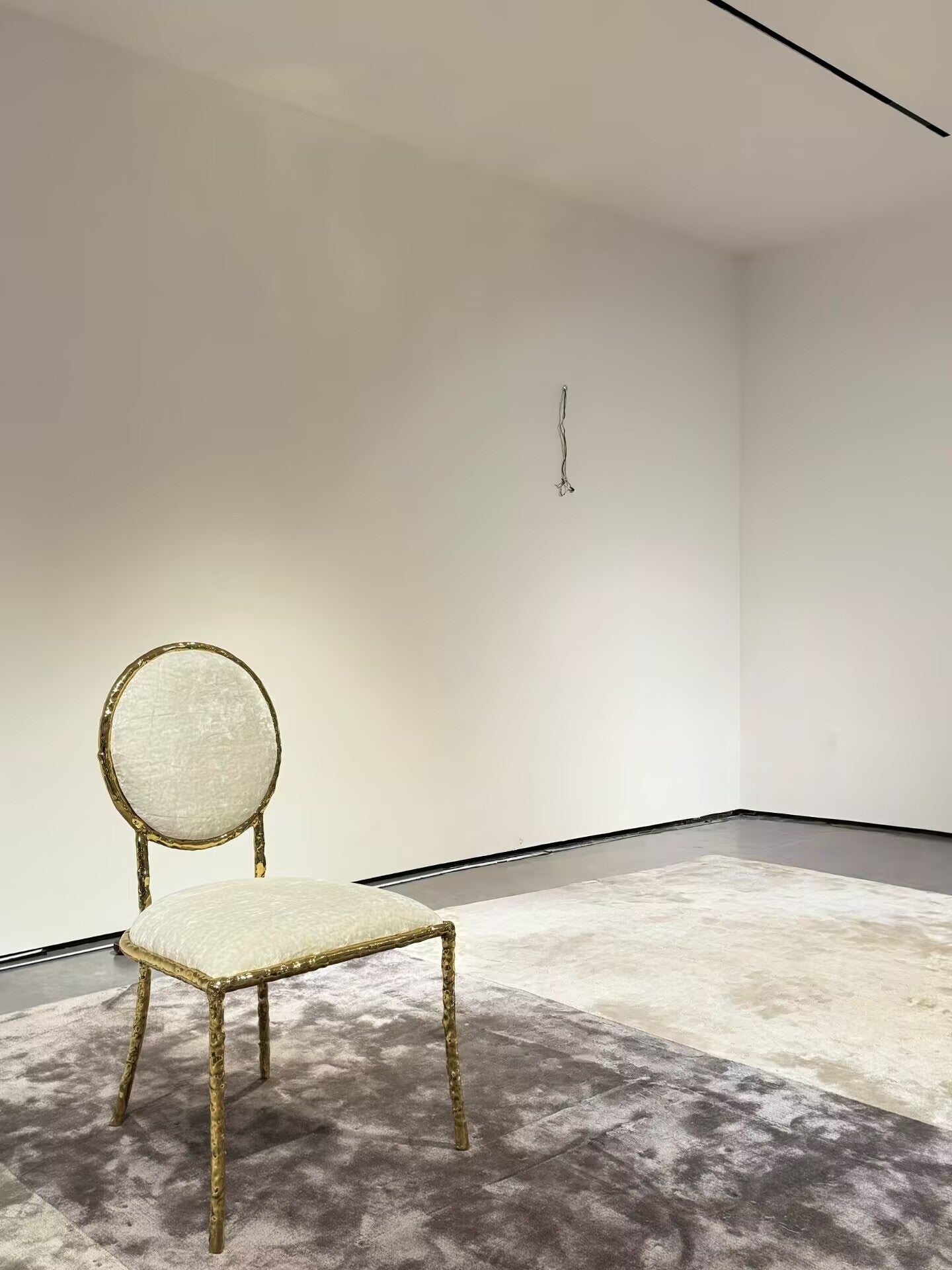 Enchanted Creativity Art Brass Designer Minimalism Fabric Dining Chair