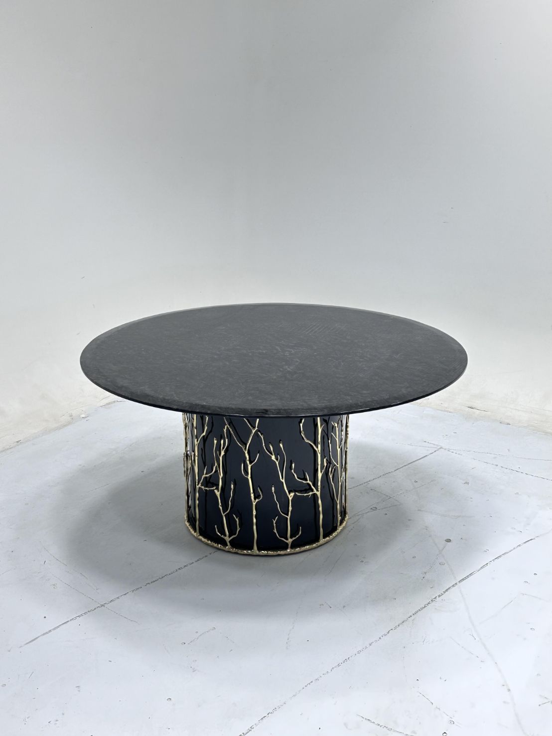 Enchanted Creative Artistic Villa Restaurant Brass Marble Dining Table