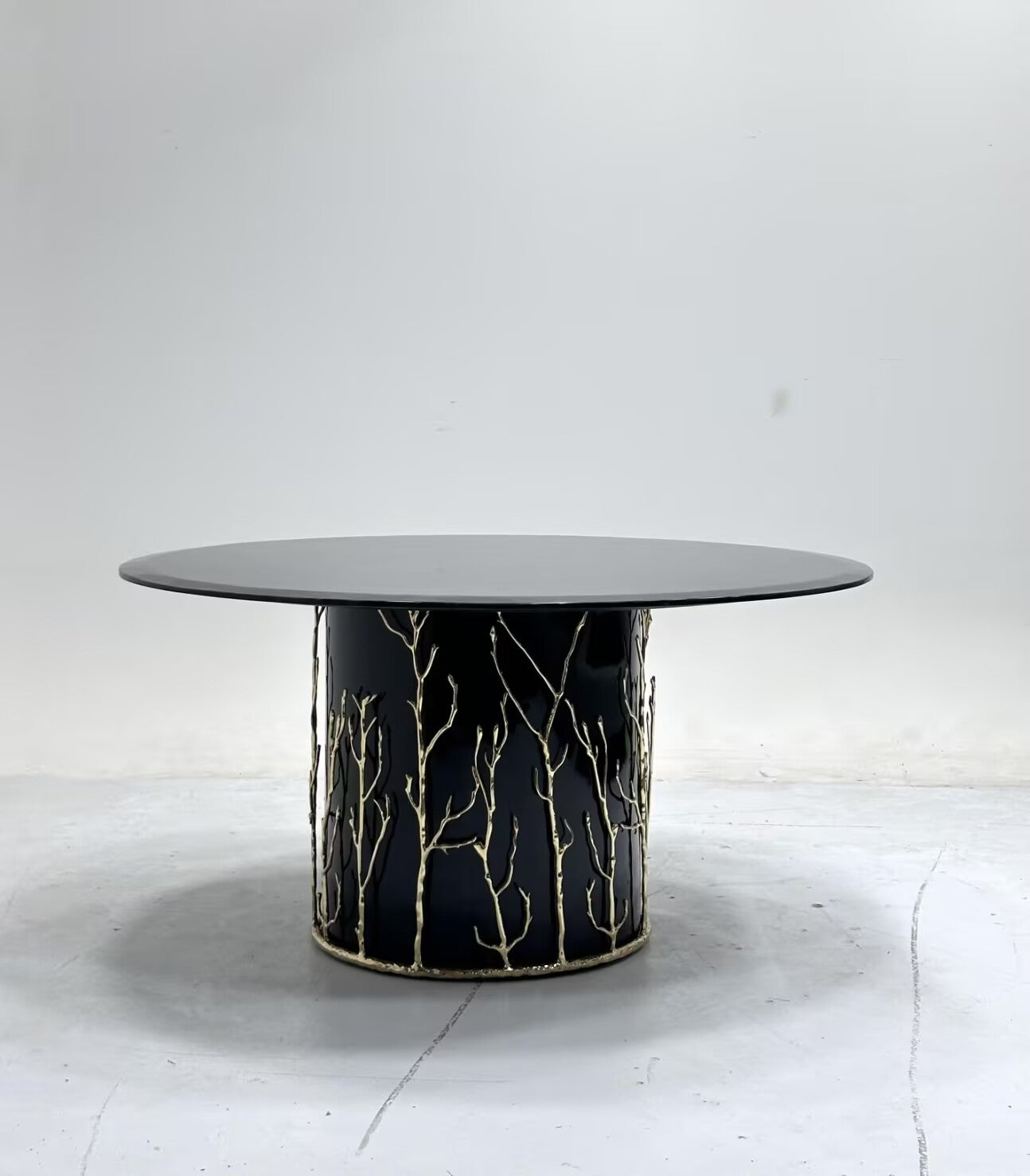 Enchanted Creative Artistic Villa Restaurant Brass Marble Dining Table
