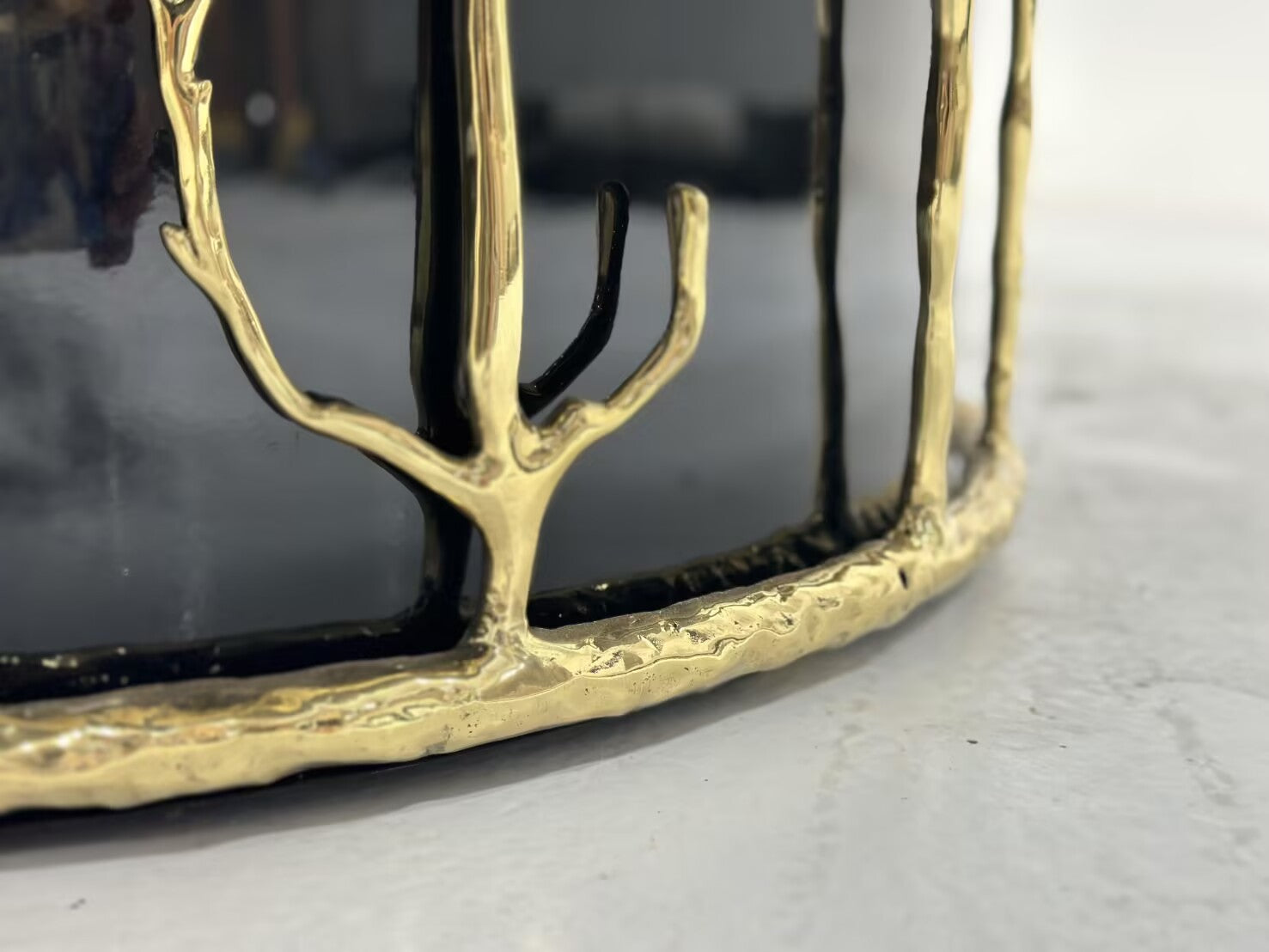 Enchanted Creative Artistic Villa Restaurant Brass Marble Dining Table