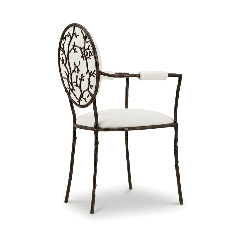 Enchanted Ii Luxurious High-End Metal Minimalist Fabric Dining Chair