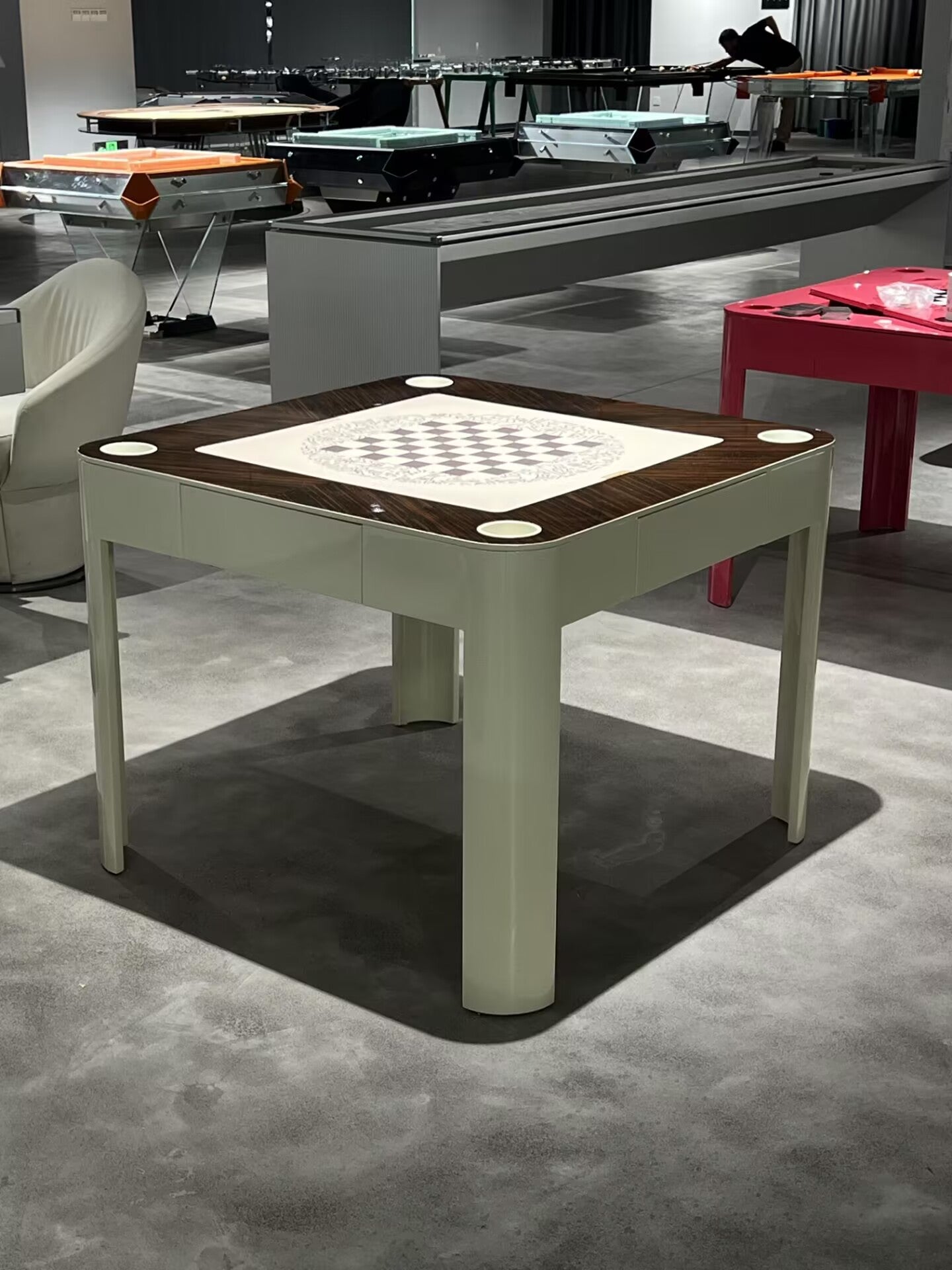 Enigma Villa Entertainment Room Designer Artistic Solid Wood Poker Table