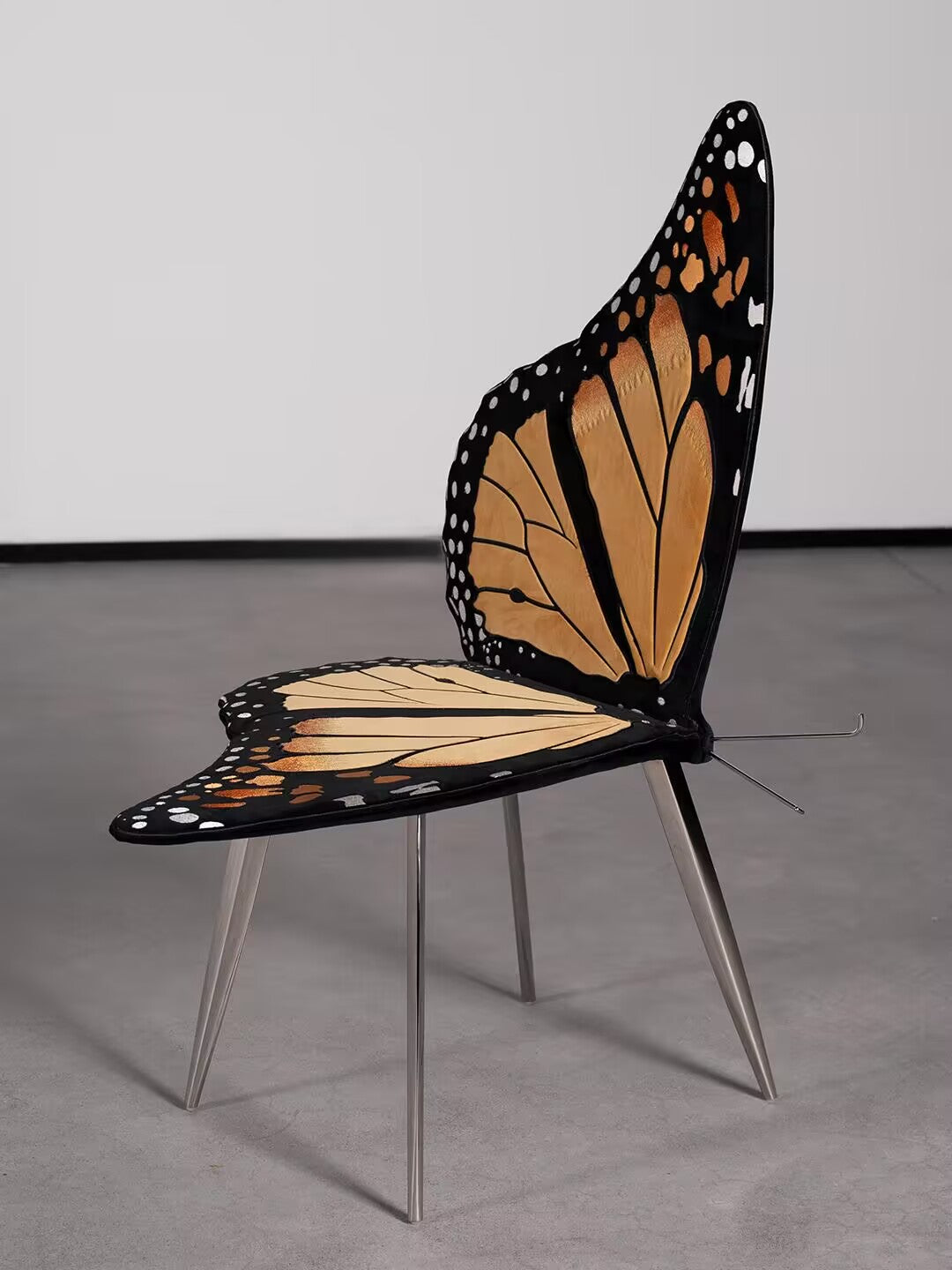 Eutterfiy Stainless Steel Personalized Creative Butterfly Embroidered Lounge Chair