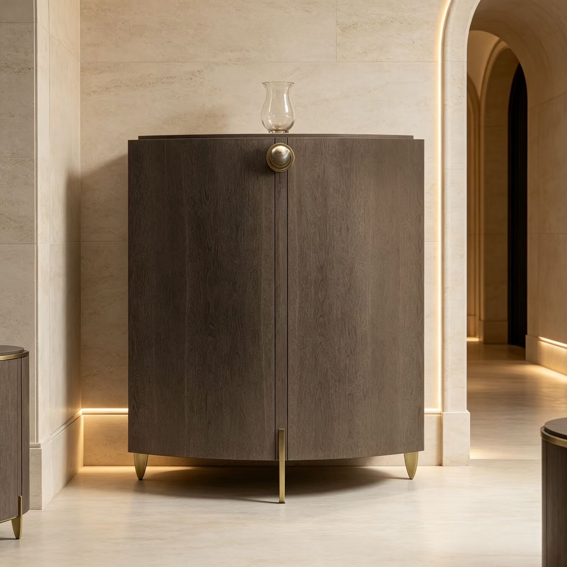 Fashion Affair High-End Designer Minimalism Solid Wood Sideboard