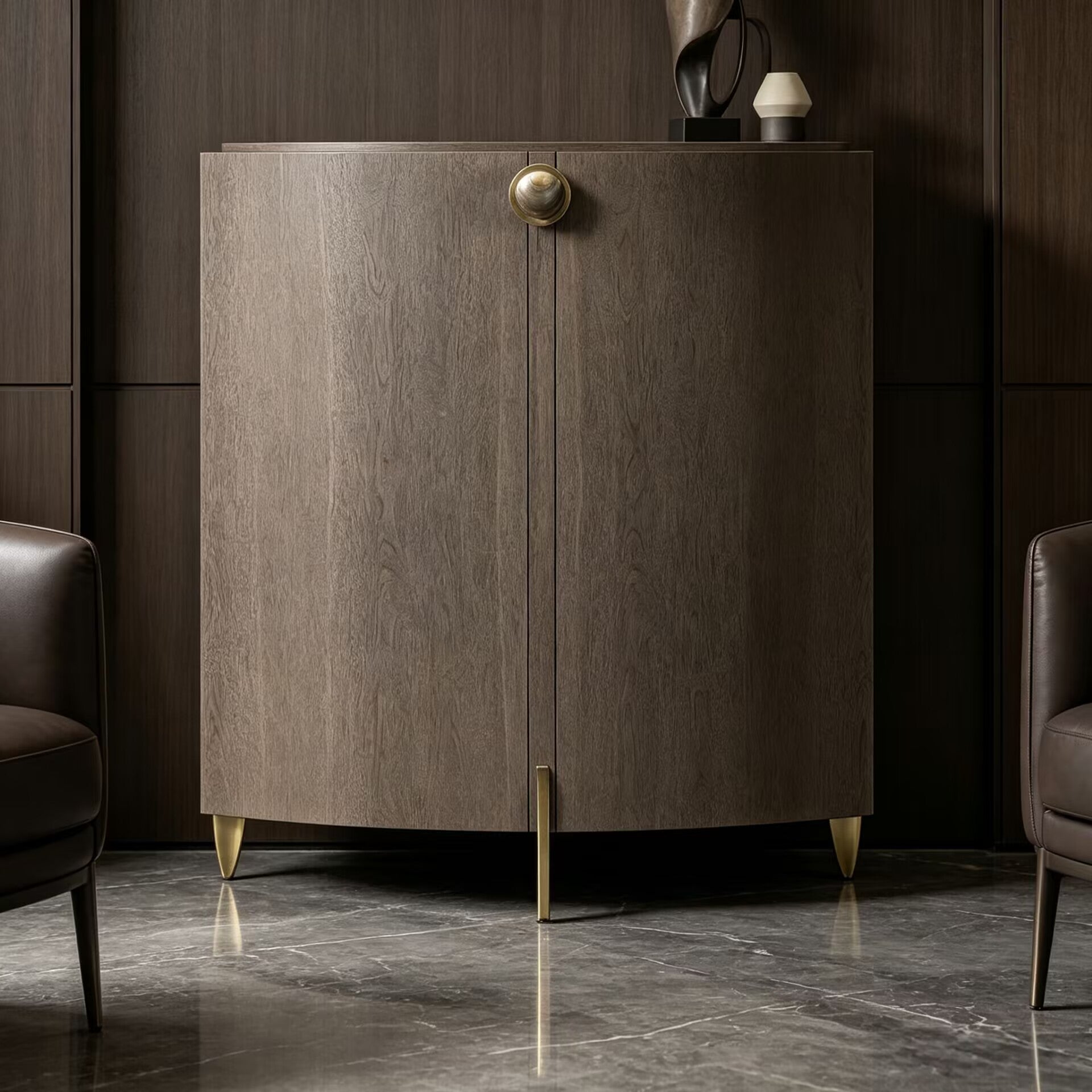 Fashion Affair High-End Designer Minimalism Solid Wood Sideboard