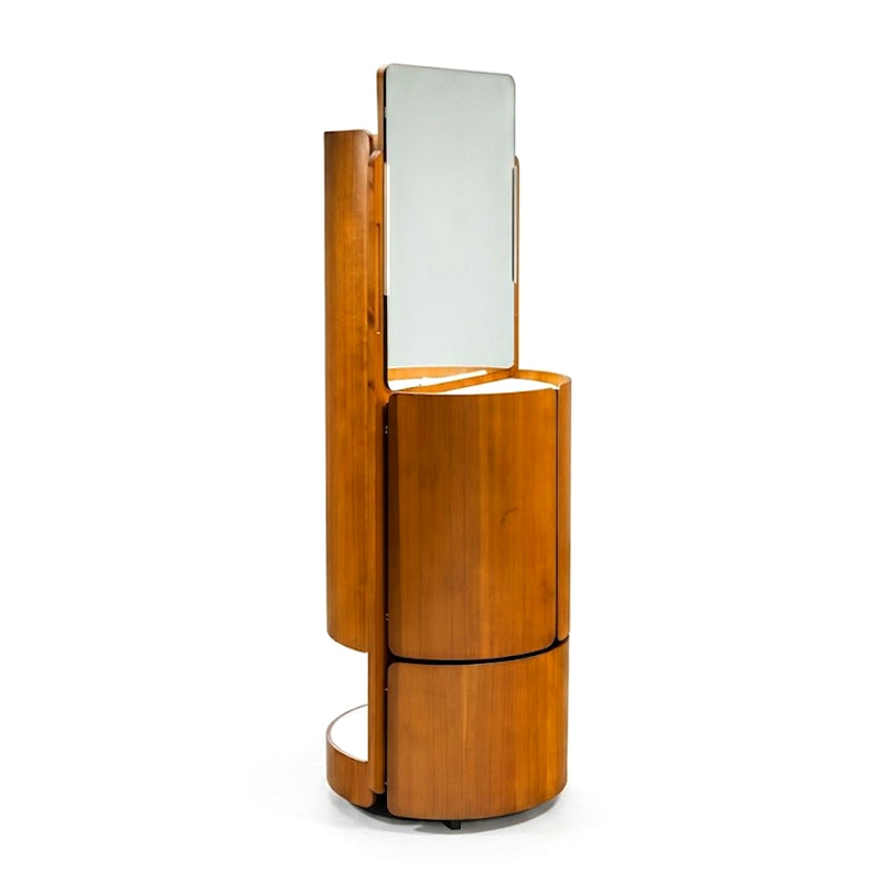 Fiarm Italian Villa Bedroom Walnut Wood Rotatable Dressing Table