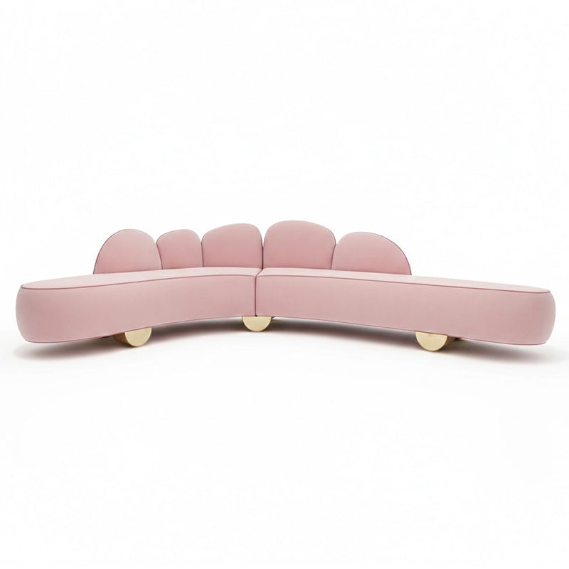 Fitzroy Modern High End Artistic Villa Living Room Curved Sofa