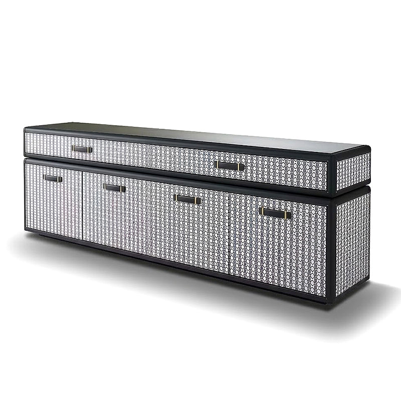 Fly Case High-End Creativity Luxurious Solid Wood Leather Sideboard