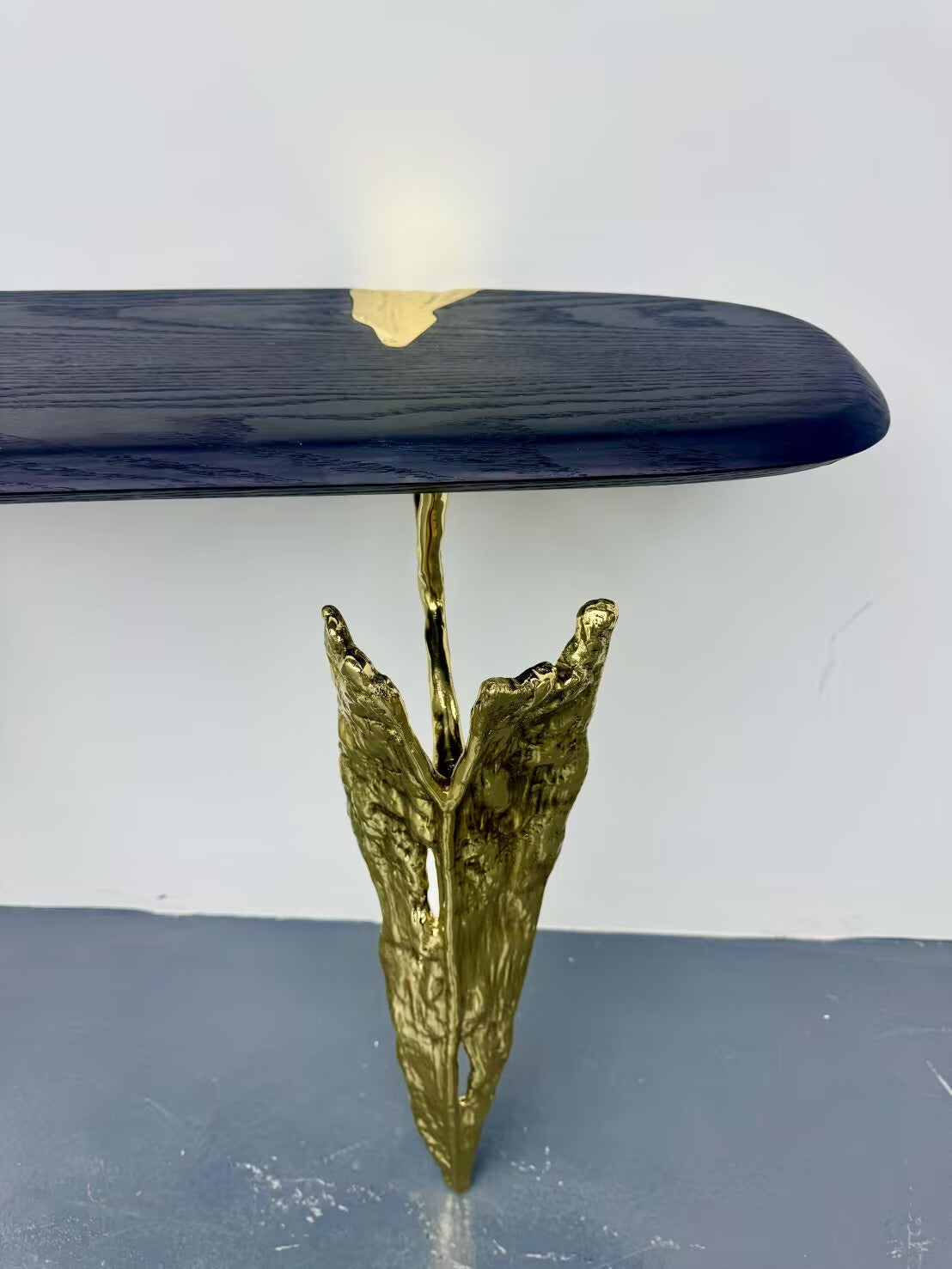 Folia High End Solid Wood Artistic Minimalist Commission Brass Console