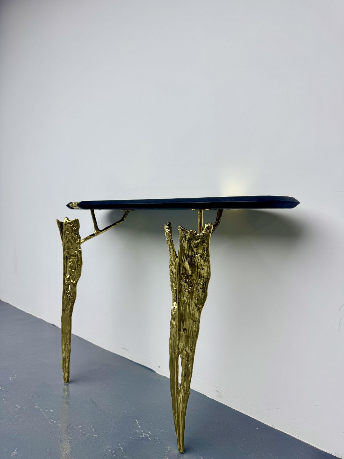 Folia High End Solid Wood Artistic Minimalist Commission Brass Console