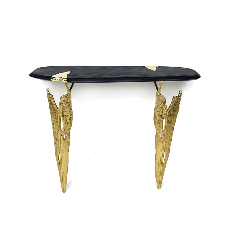 Folia High End Solid Wood Artistic Minimalist Commission Brass Console