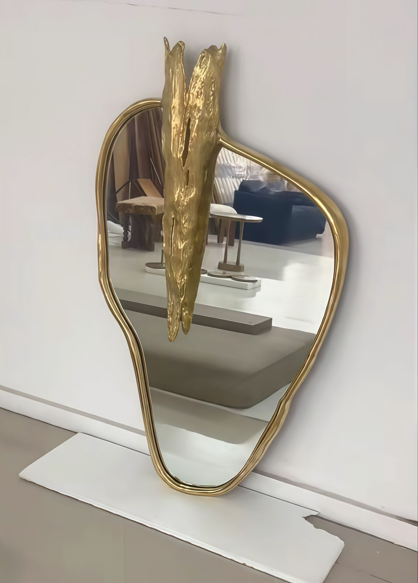 Folia Modern Luxury Creative Designer Brass Decorative Mirror