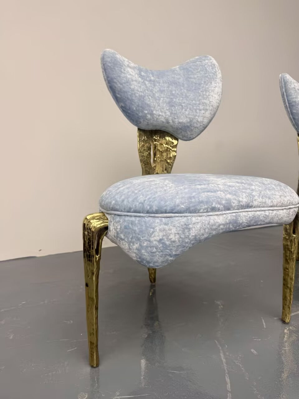 Folia Designer Artistic High End Commission Brass Dining Chair