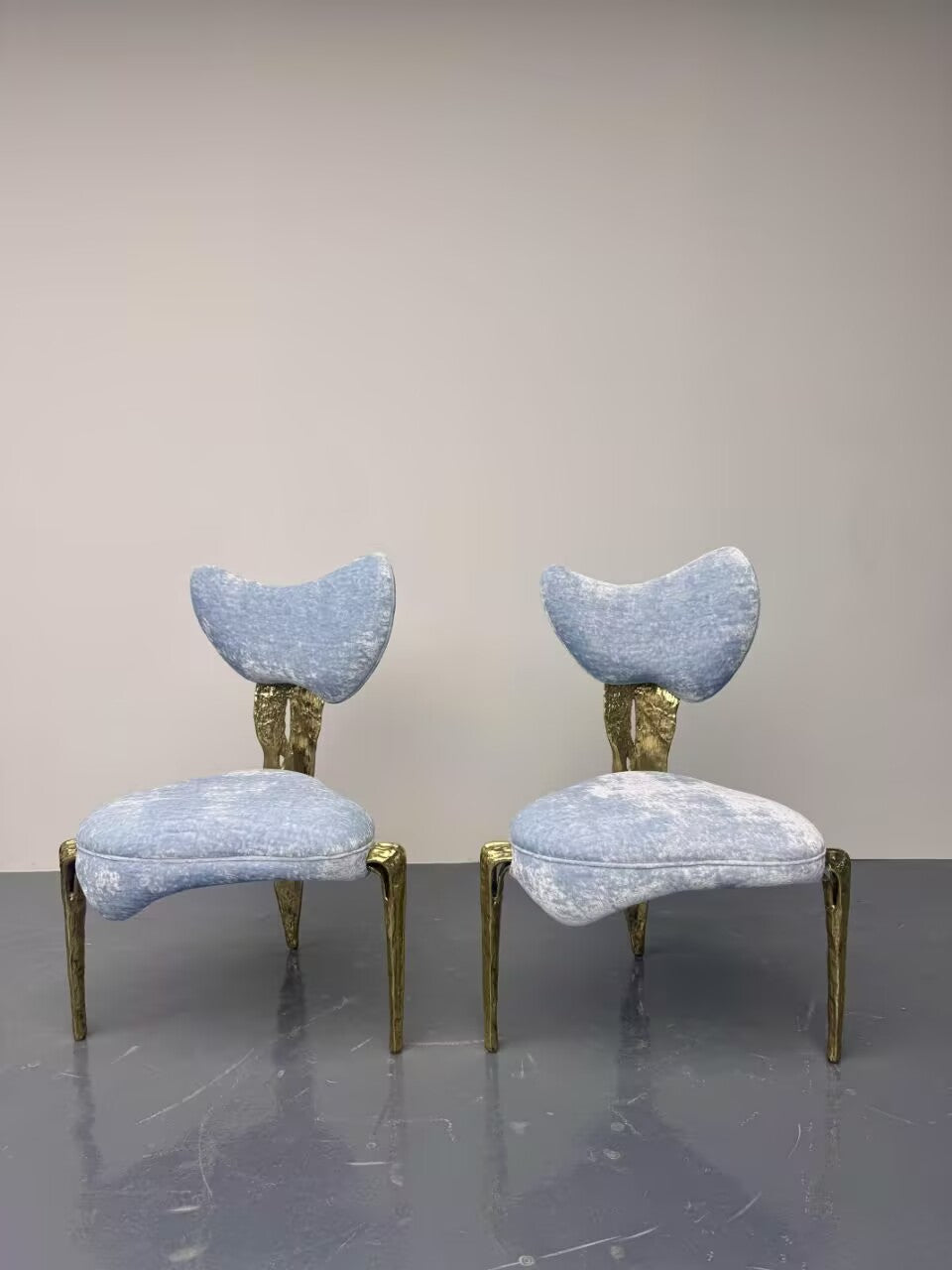 Folia Designer Artistic High End Commission Brass Dining Chair