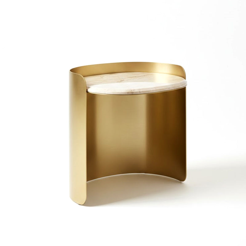 Franklin Scott High End Stainless Steel Creativity Marble Side Table