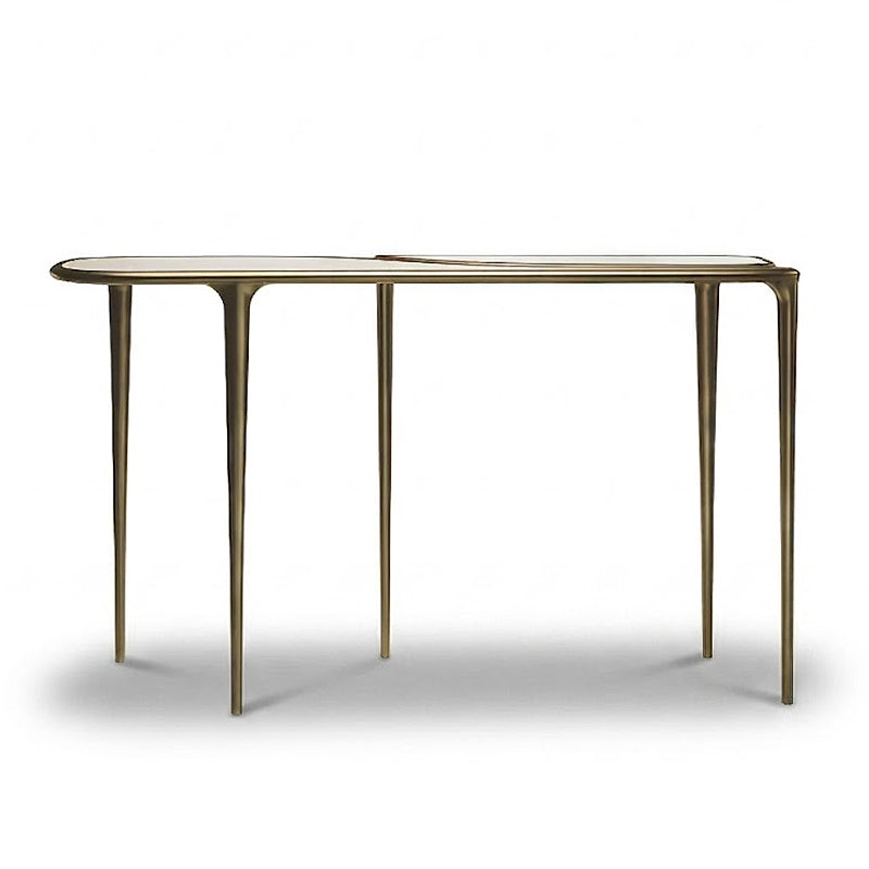 Frequency Modern Simplicity Irregular Metal Solid Wood Console
