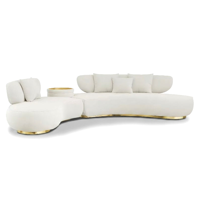 Gilt Villa Living Room Modern Designer Minimalism Fabric Sofa