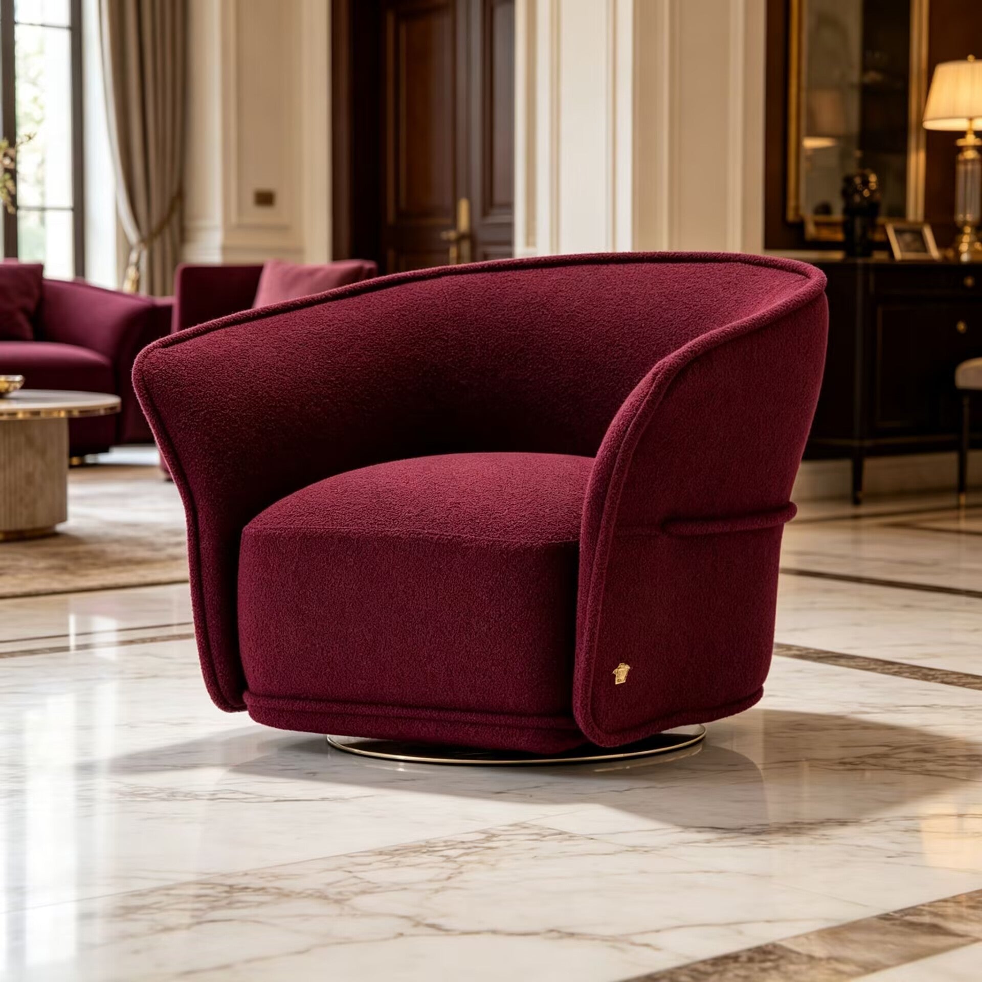Goddess Unique Creativity Minimalism Solid Wood Fabric Sofa Chair