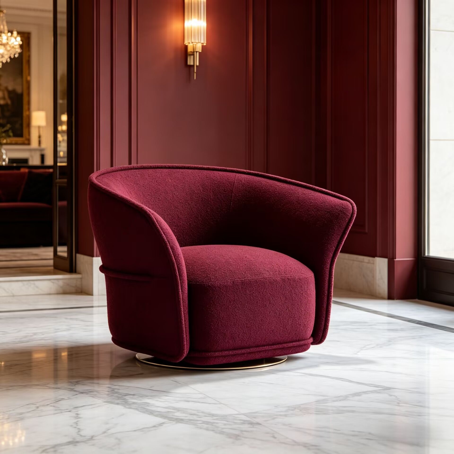 Goddess Unique Creativity Minimalism Solid Wood Fabric Sofa Chair