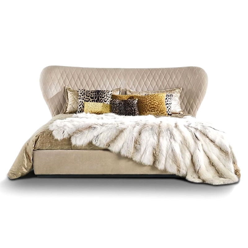 Grace Bedroom High-End Creativity Genuine Leather Double Bed