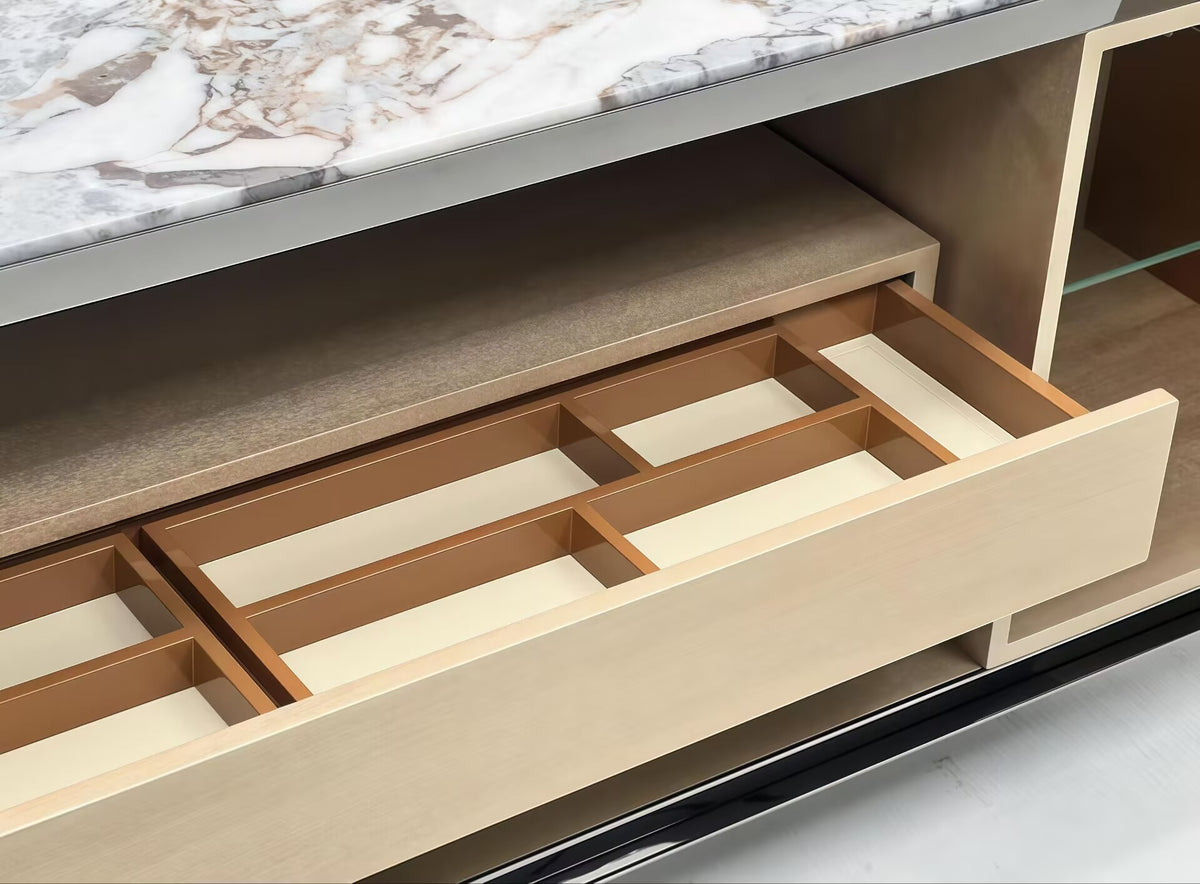 Grant Luxurious Artistic Simple Solid Wood Customize Sideboard