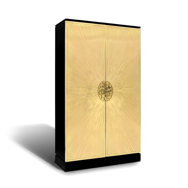 Heive High-End Brass Creativity Solid Wood Customize Wardrobe