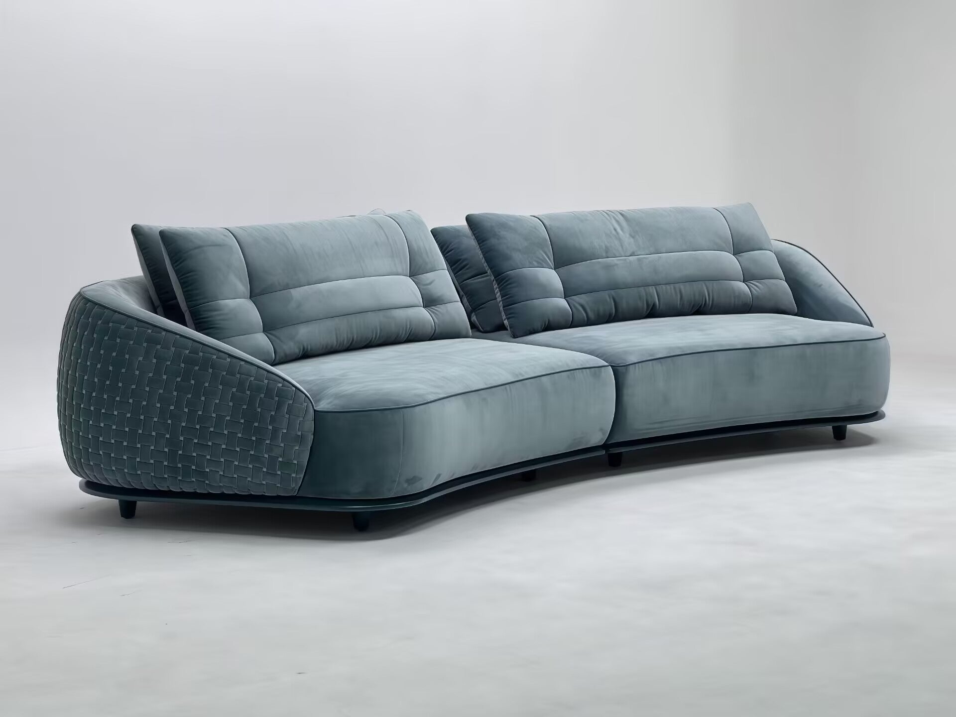 Holden Living Room High-End Designer Creative Fabric Curved Sofa