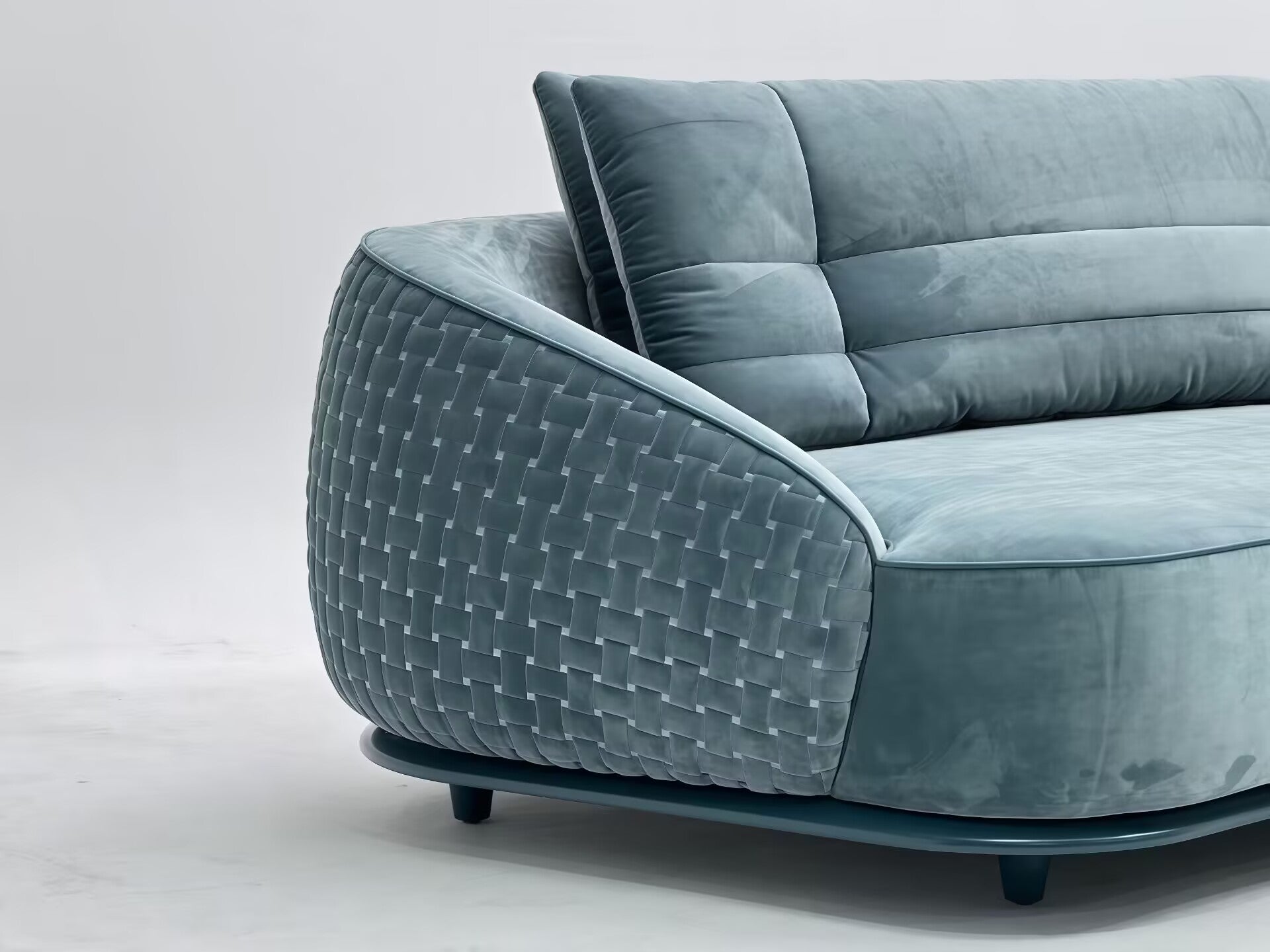 Holden Living Room High-End Designer Creative Fabric Curved Sofa