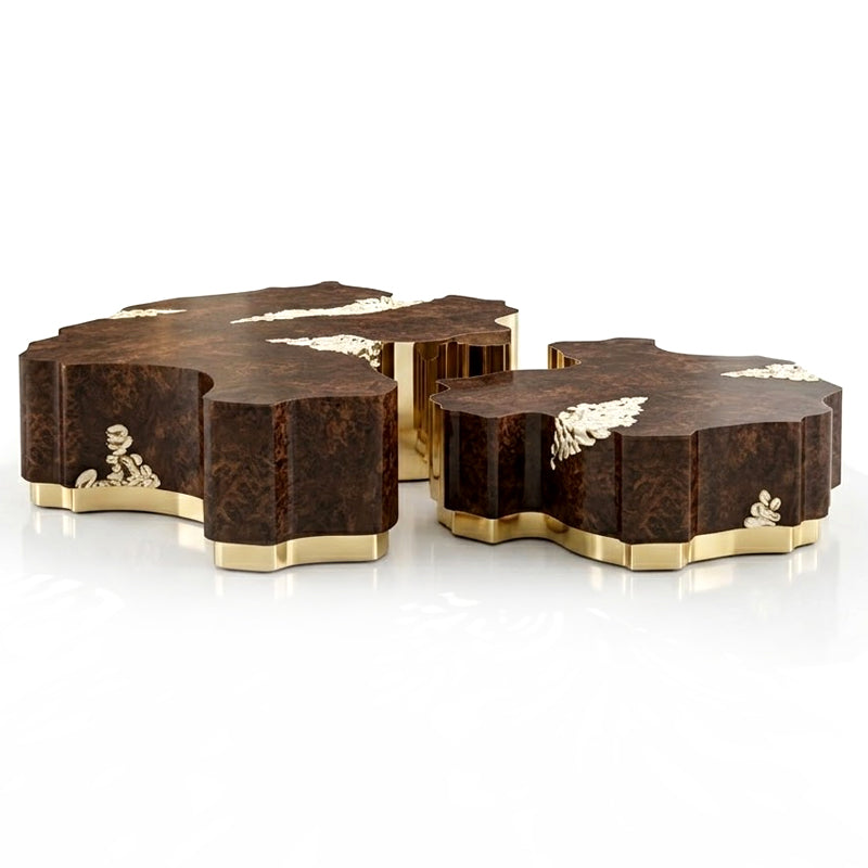 Horizon Luxurious Living Room Irregular Art Solid Wood Coffee Table
