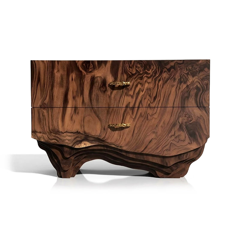 Huang Villa Bedroom Artistic Upscale Solid Wood Bedside Table