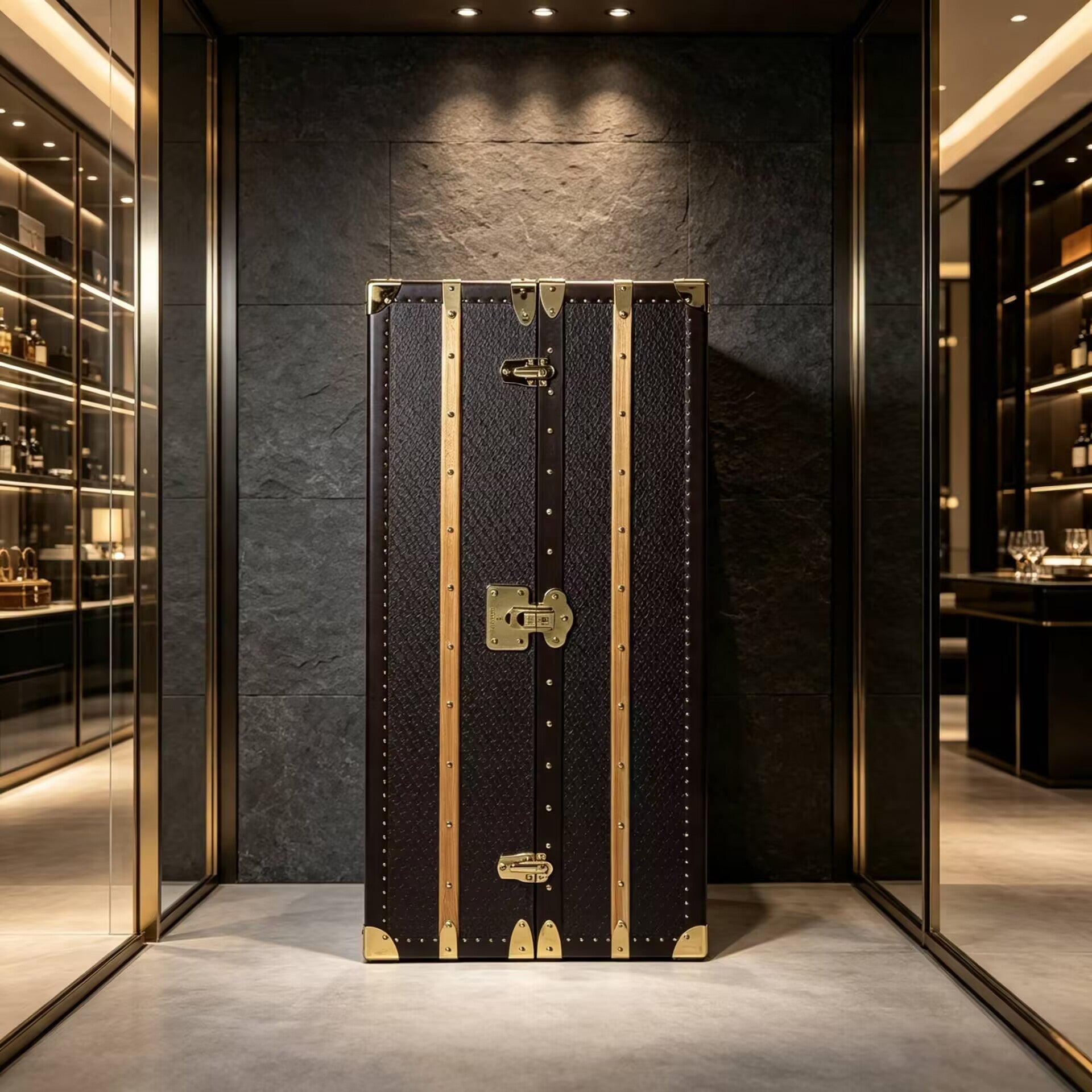 Humidor High-End Creativity Standing Solid Wood Wine Cabinet