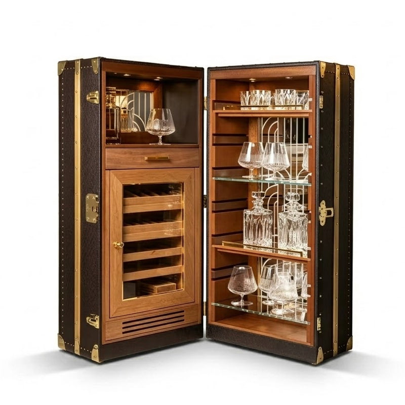 Humidor High-End Creativity Standing Solid Wood Wine Cabinet
