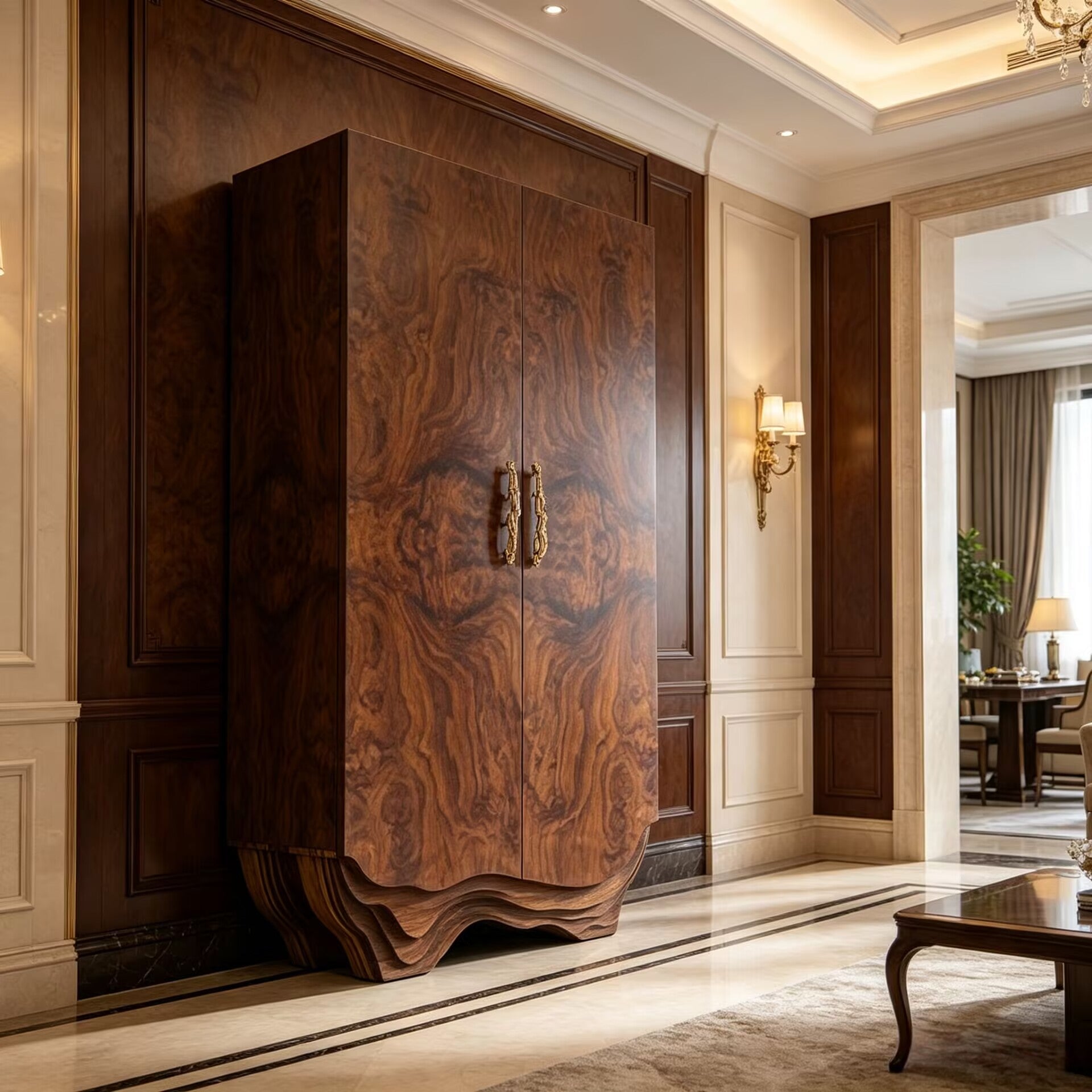Hung Modern Minimalism Designer Solid Wood Customize Cabinets