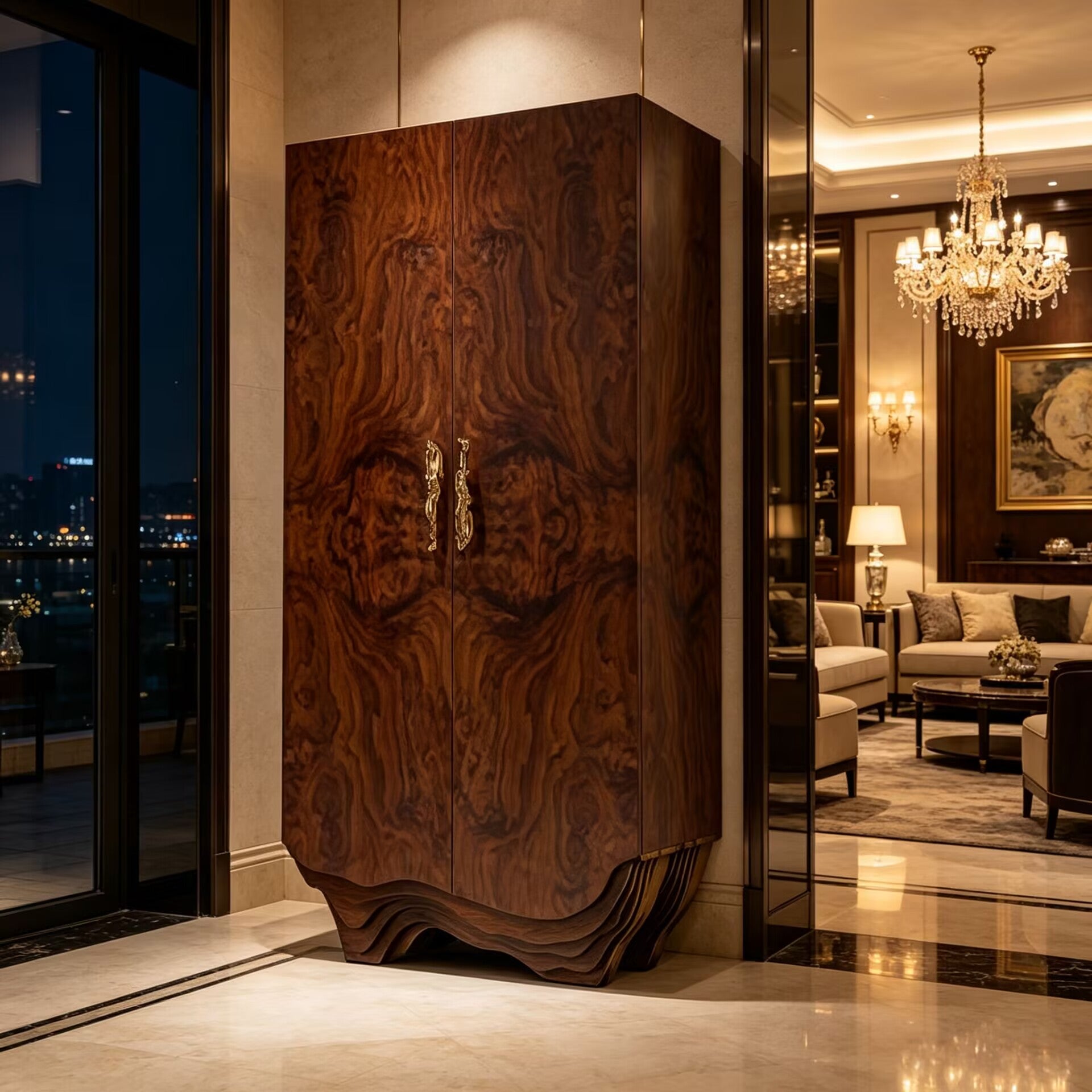 Hung Modern Minimalism Designer Solid Wood Customize Cabinets
