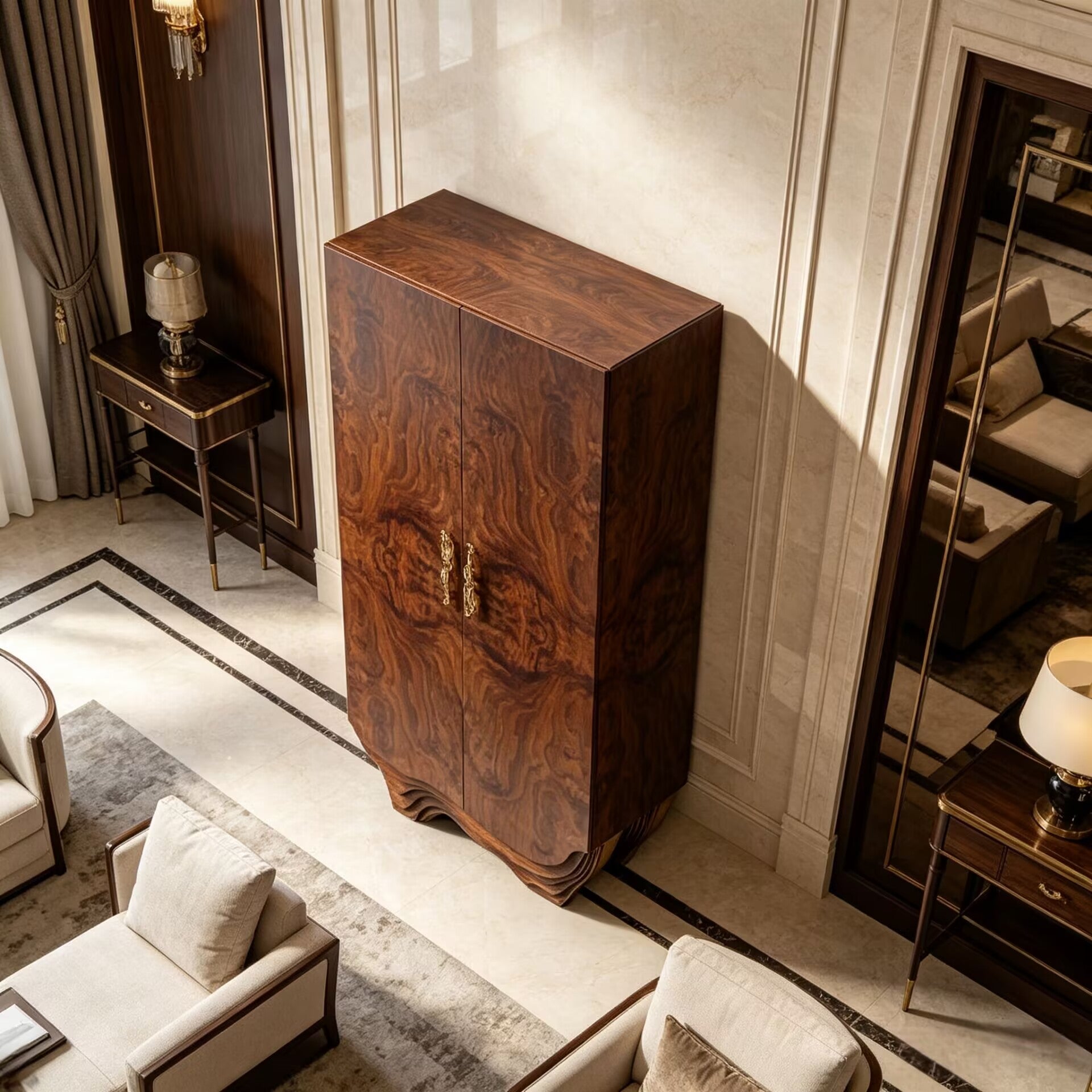 Hung Modern Minimalism Designer Solid Wood Customize Cabinets